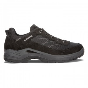 Black Men's Lowa Taurus Pro GTX Lo Hiking Shoes | HF320-378