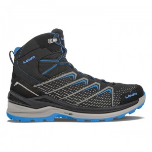 Black / Blue Men's Lowa Ferrox Pro GTX Mid Sports Shoes | KL1629-540