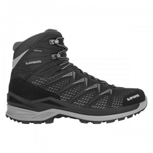 Black / Grey Men's Lowa Innox Pro GTX Mid Sports Shoes | EJ2622-498