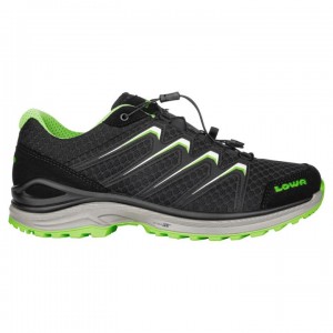 Black / Light Green Men's Lowa Maddox Lo Sports Shoes | RW1378-616