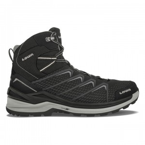 Black / Light Grey Men's Lowa Ferrox Pro GTX Mid Sports Shoes | BK1640-595