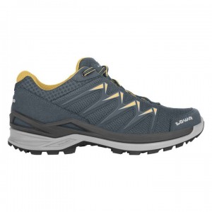 Blue / Mustard Men's Lowa Innox Pro Lo Sports Shoes | RL734-761