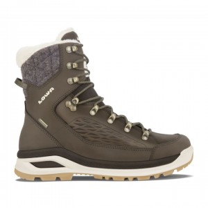 Brown Women's Lowa Renegade Evo Ice GTX WS Winter Boots | QL3439-301