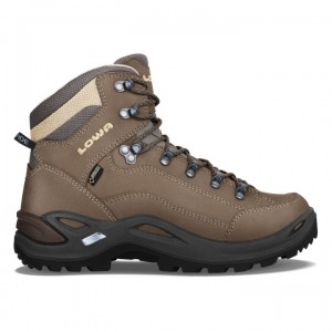 Brown Women's Lowa Renegade GTX Mid WS Hiking Boots | CK2378-902