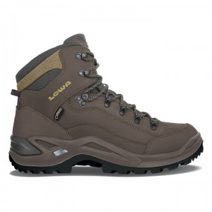 Dark Brown Men's Lowa Renegade GTX Mid Hiking Boots | DU2499-011