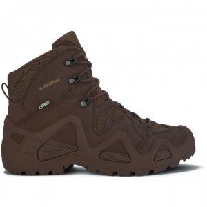 Dark Brown Men's Lowa Zephyr GTX Mid Hiking Boots | VK1977-638