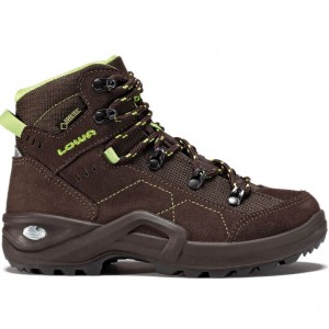 Dark Brown / Green Kids' Lowa Kody GTX Mid Jr Boots | FF113-770