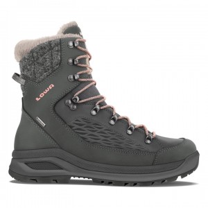 Dark Grey Women's Lowa Renegade Evo Ice GTX WS Winter Boots | PA3364-245