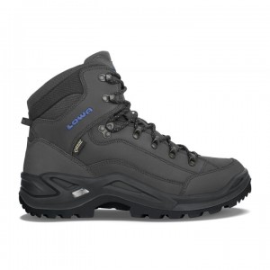 Dark Grey / Blue Men's Lowa Renegade GTX Mid Hiking Boots | GD3044-178