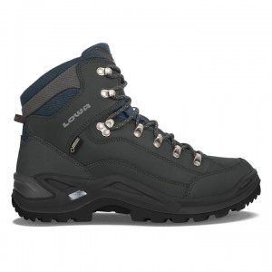 Dark Grey / Navy Men's Lowa Renegade GTX Mid Hiking Boots | OX2513-161