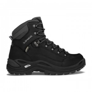 Deep Black Women's Lowa Renegade GTX Mid WS Hiking Boots | EP2843-988