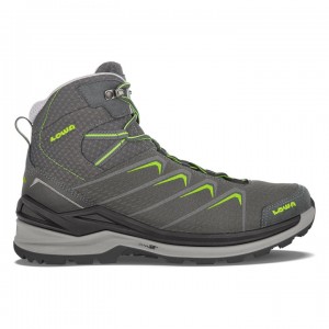 Deep Grey / Light Green Men's Lowa Ferrox Pro GTX Mid Sports Shoes | OH1320-702