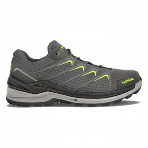 Deep Grey / Light Green Men's Lowa Ferrox Pro GTX Lo Sports Shoes | TW789-396