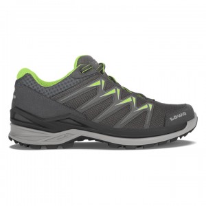 Deep Grey / Light Green Men's Lowa Innox Pro Lo Sports Shoes | VV592-425