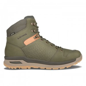 Green Men's Lowa Locarno GTX Mid Hiking Boots | UR1934-712