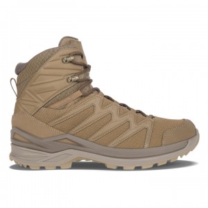 Khaki Men's Lowa Innox Pro Mid TF Tactical Boots | EM1344-173