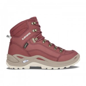 Light Red Women's Lowa Renegade GTX Mid WS Hiking Boots | VL2922-667