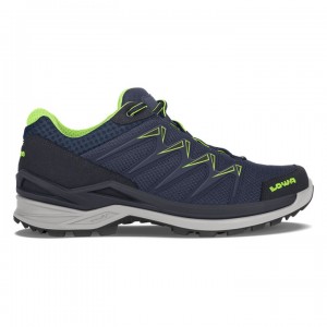 Navy / Light Green Men's Lowa Innox Pro GTX Lo Sports Shoes | GJ1104-058