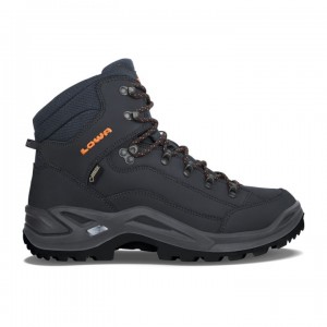 Navy / Orange Men's Lowa Renegade GTX Mid Hiking Boots | CD3111-681