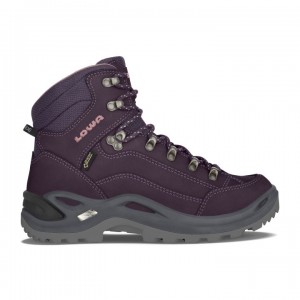 Purple / Rose Women's Lowa Renegade GTX Mid WS Hiking Boots | QS2962-175