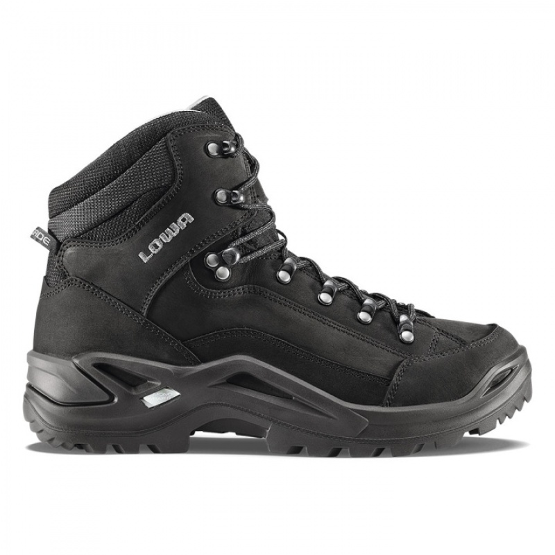 Black Men\'s Lowa Renegade LL Mid Hiking Boots | AI2432-597