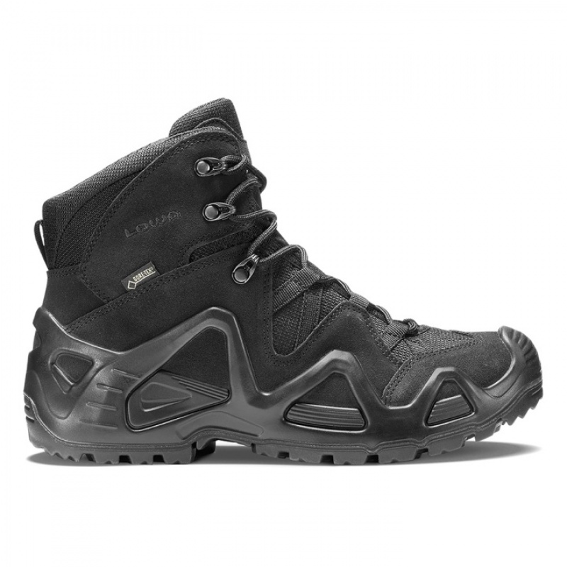 Black Men\'s Lowa Zephyr GTX Mid TF Tactical Boots | ME1607-738