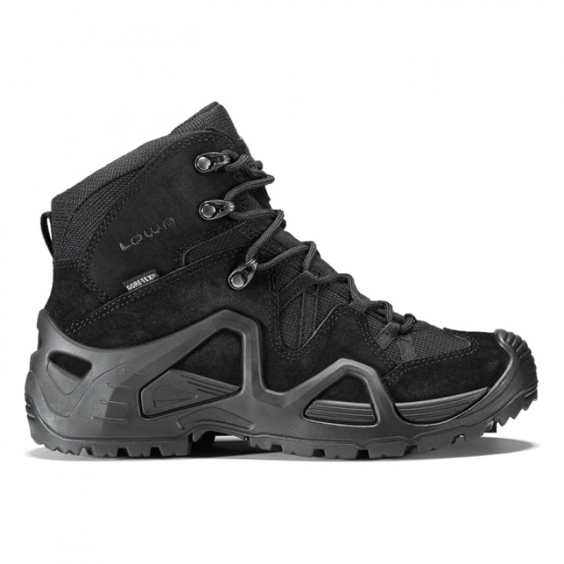 Black / Black Women\'s Lowa Zephyr GTX Mid TF WS Tactical Boots | UJ1465-631