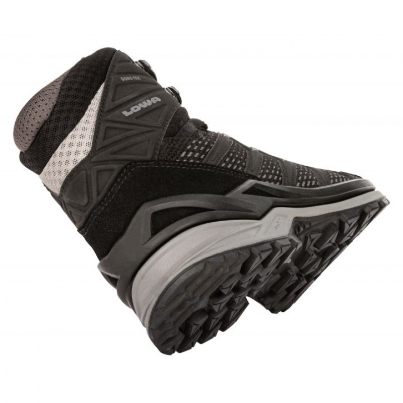 Black / Grey Men's Lowa Innox Pro GTX Mid Sports Shoes | EJ2622-498