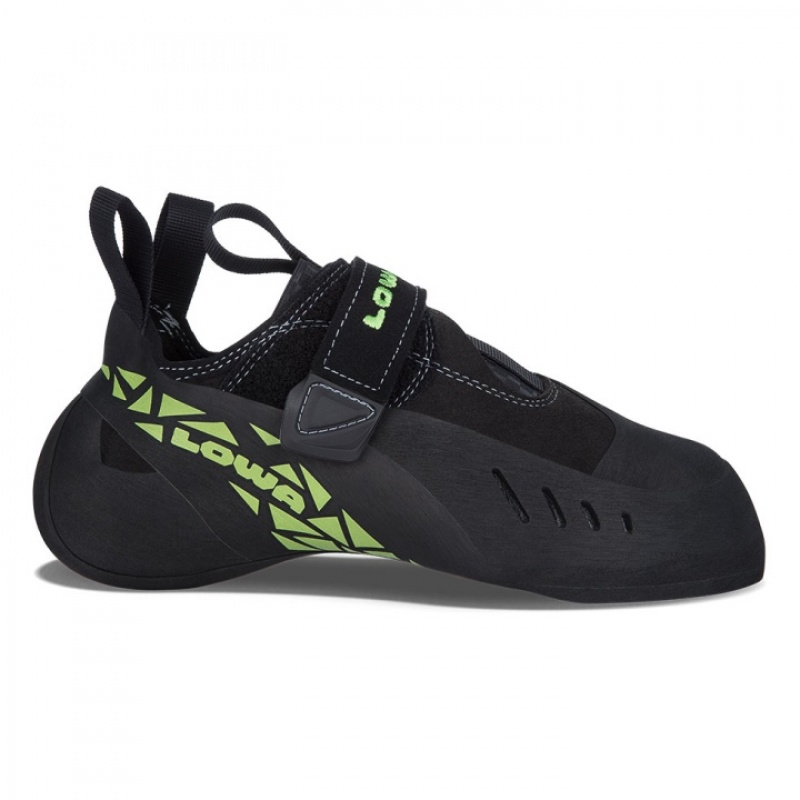 Black / Light Green Men\'s Lowa Rocket Climbing Shoes | GW495-587