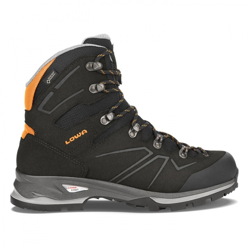 Black / Orange Men\'s Lowa Baldo GTX Walking Boots | CY2720-238