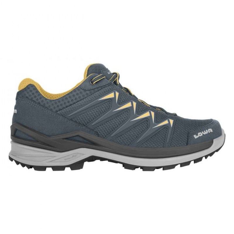 Blue / Mustard Men\'s Lowa Innox Pro Lo Sports Shoes | RL734-761