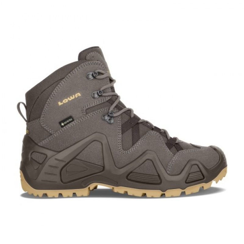 Brown Men\'s Lowa Zephyr Earth GTX Mid Tactical Boots | ZT1966-965