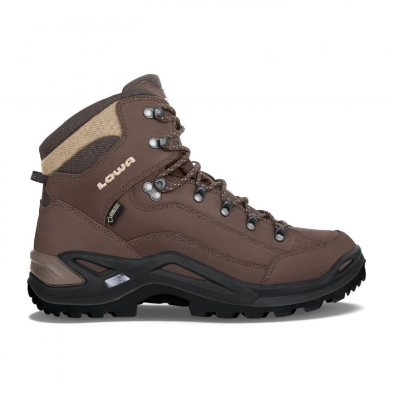 Coffee Brown Men\'s Lowa Renegade GTX Mid Hiking Boots | ET3006-063