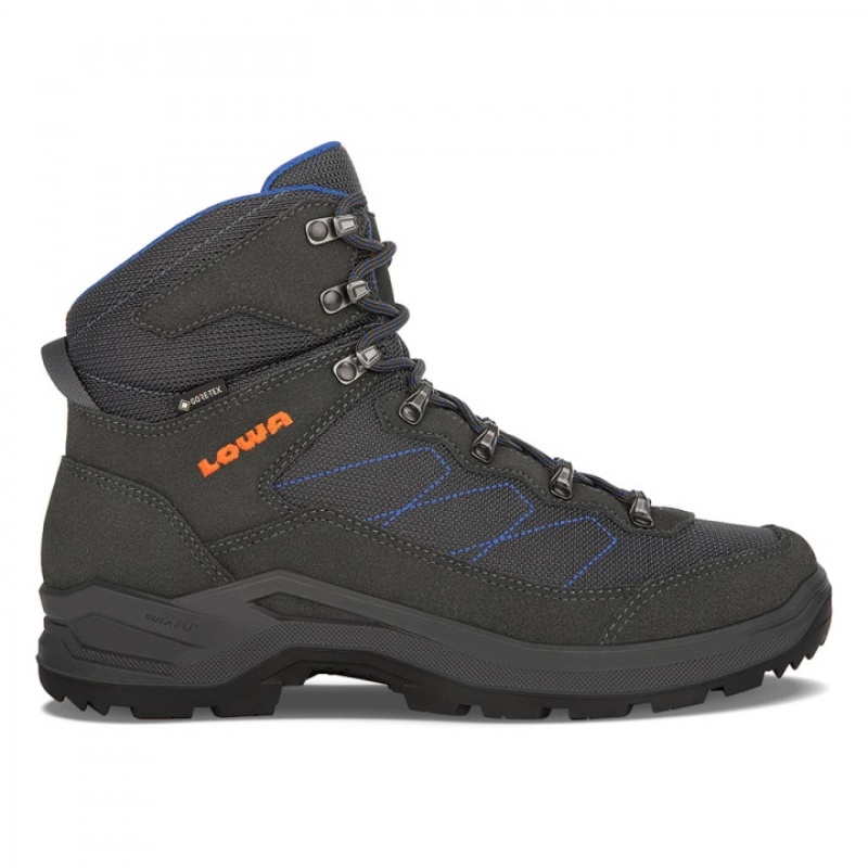 Dark Grey Men\'s Lowa Taurus Pro GTX Mid Hiking Boots | HF666-963