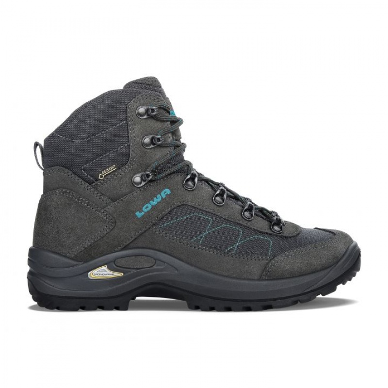 Dark Grey Women\'s Lowa Taurus II GTX Mid WS Hiking Boots | LO703-732