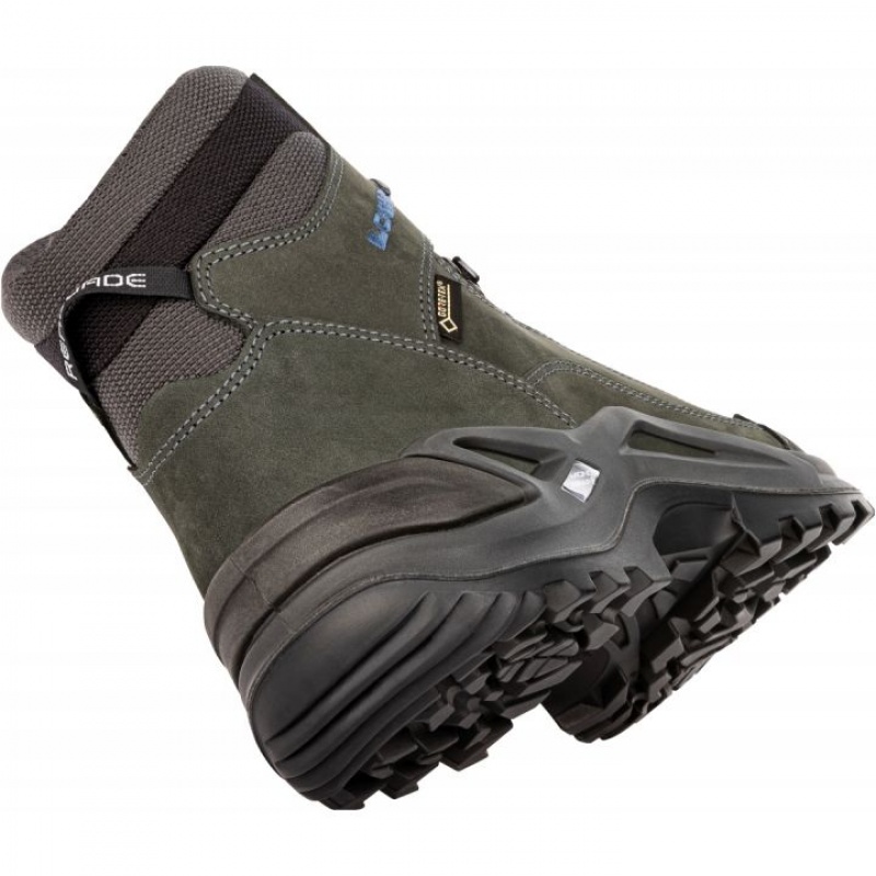 Dark Grey / Blue Men's Lowa Renegade GTX Mid Hiking Boots | GD3044-178