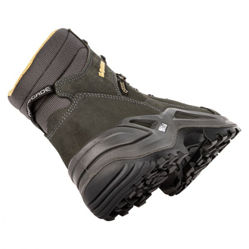 Dark Grey / Mustard Men's Lowa Renegade GTX Mid Hiking Boots | BK3061-106