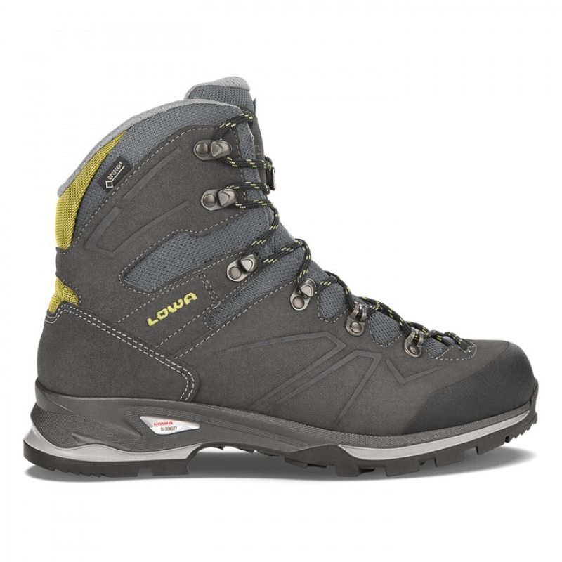 Dark Grey / Olive Men\'s Lowa Baldo GTX Walking Boots | KD2741-225