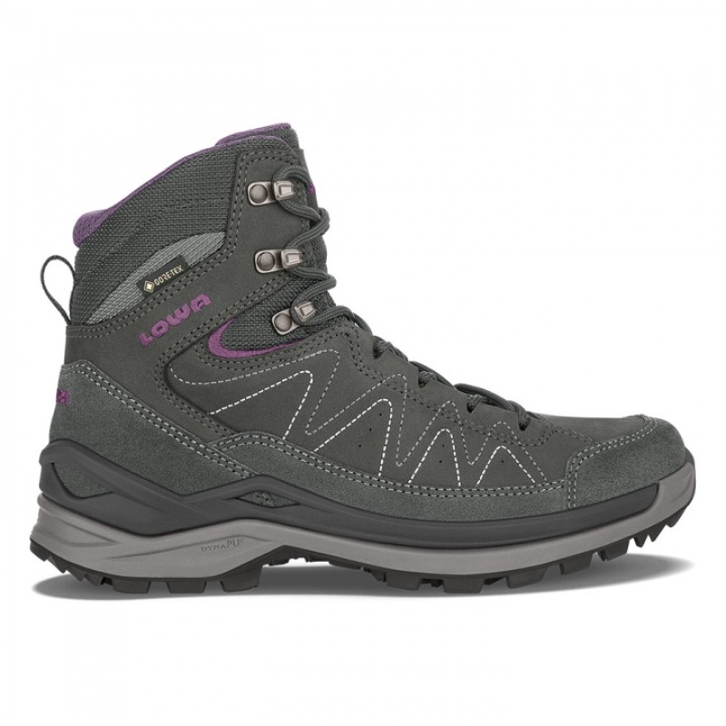 Dark Grey / Purple Women\'s Lowa Toro Evo GTX Mid WS Hiking Boots | ZD1200-124