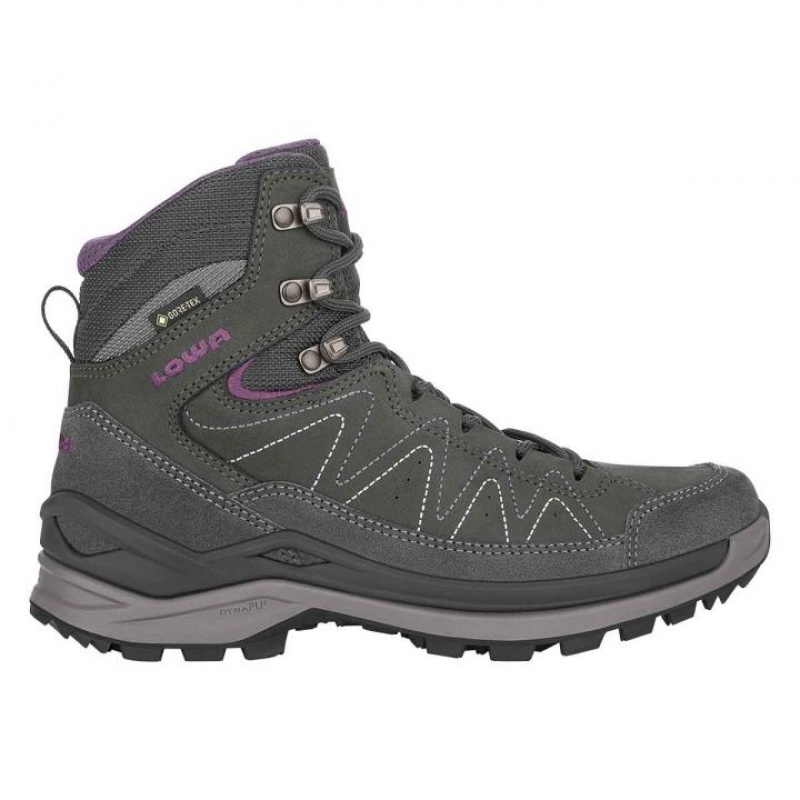 Dark Grey / Purple Women\'s Lowa Toro Evo GTX Mid WS Hiking Boots | UU2312-823