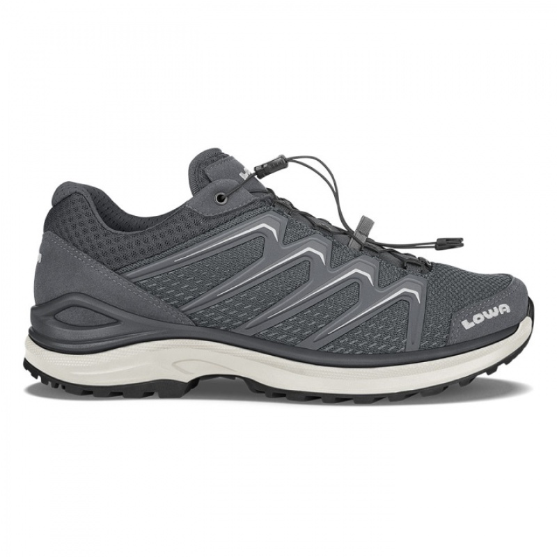 Dark Grey / White Men\'s Lowa Maddox GTX Lo Sports Shoes | CS1046-818