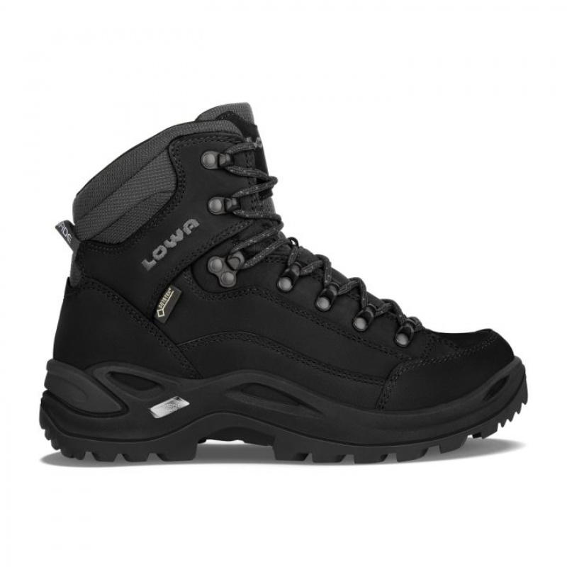 Deep Black Women\'s Lowa Renegade GTX Mid WS Hiking Boots | EP2843-988