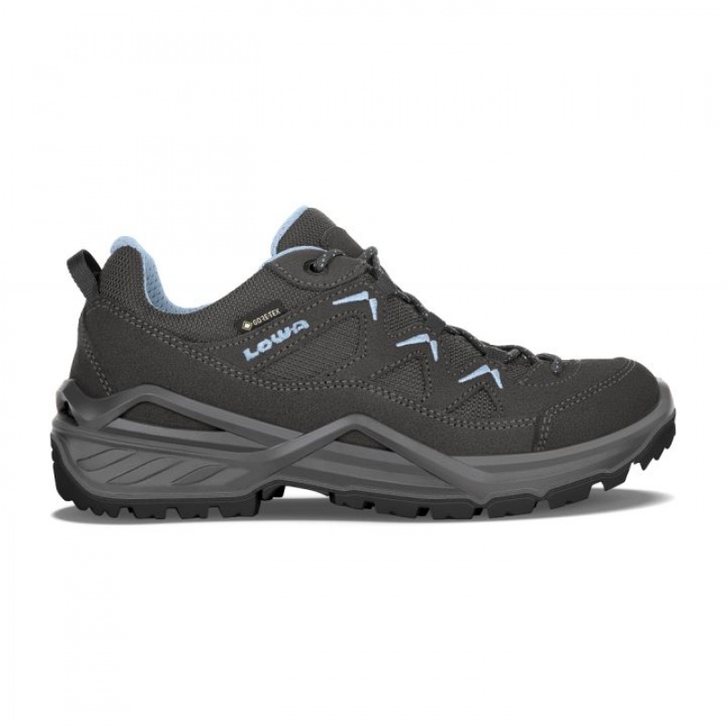 Deep Grey / Blue Women\'s Lowa Sirkos Evo GTX LO WS Climbing Shoes | EE1140-420