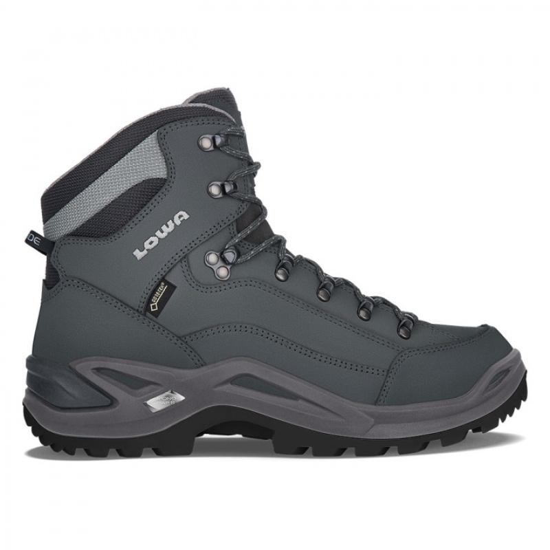 Deep Grey / Light Grey Men\'s Lowa Renegade GTX Mid Hiking Boots | JE2528-220