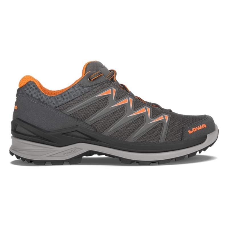 Deep Grey / Orange Men\'s Lowa Innox Pro GTX Lo Sports Shoes | HG1065-530