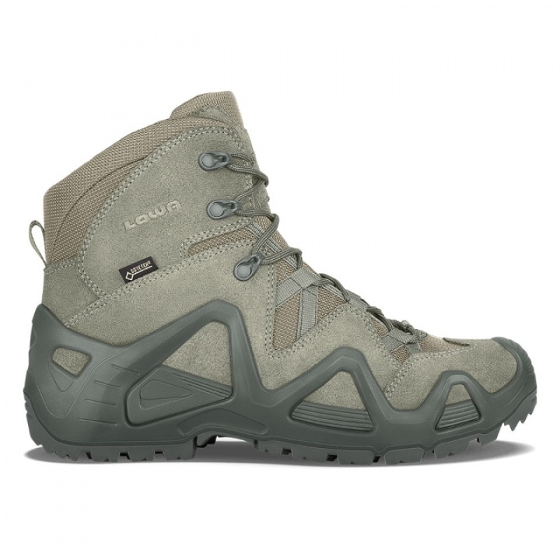 Green Men\'s Lowa Zephyr GTX Mid TF Tactical Boots | KN1695-743