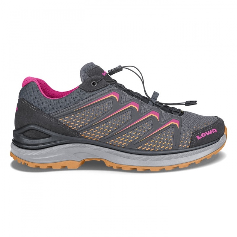 Grey / Rose Women\'s Lowa Maddox GTX Lo WS Sports Shoes | UL959-378