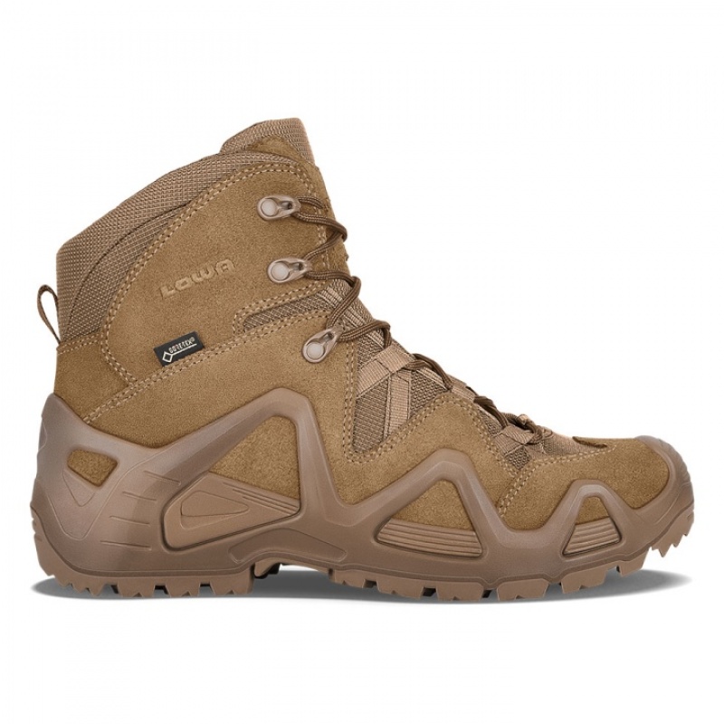 Khaki Men\'s Lowa Zephyr GTX Mid TF Tactical Boots | NP1740-479