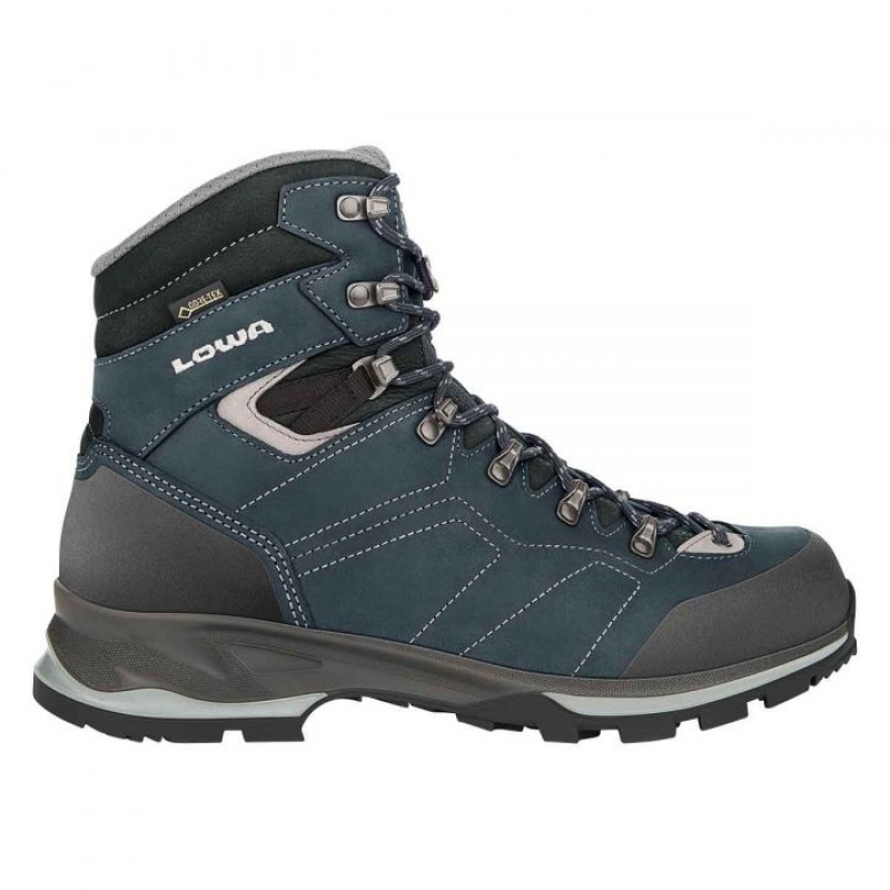 Navy / Grey Men\'s Lowa Santiago GTX Walking Boots | SH3564-124