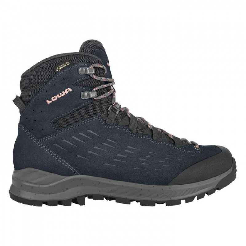 Navy / Rose Women\'s Lowa Explorer GTX Mid WS Walking Boots | TM2951-361